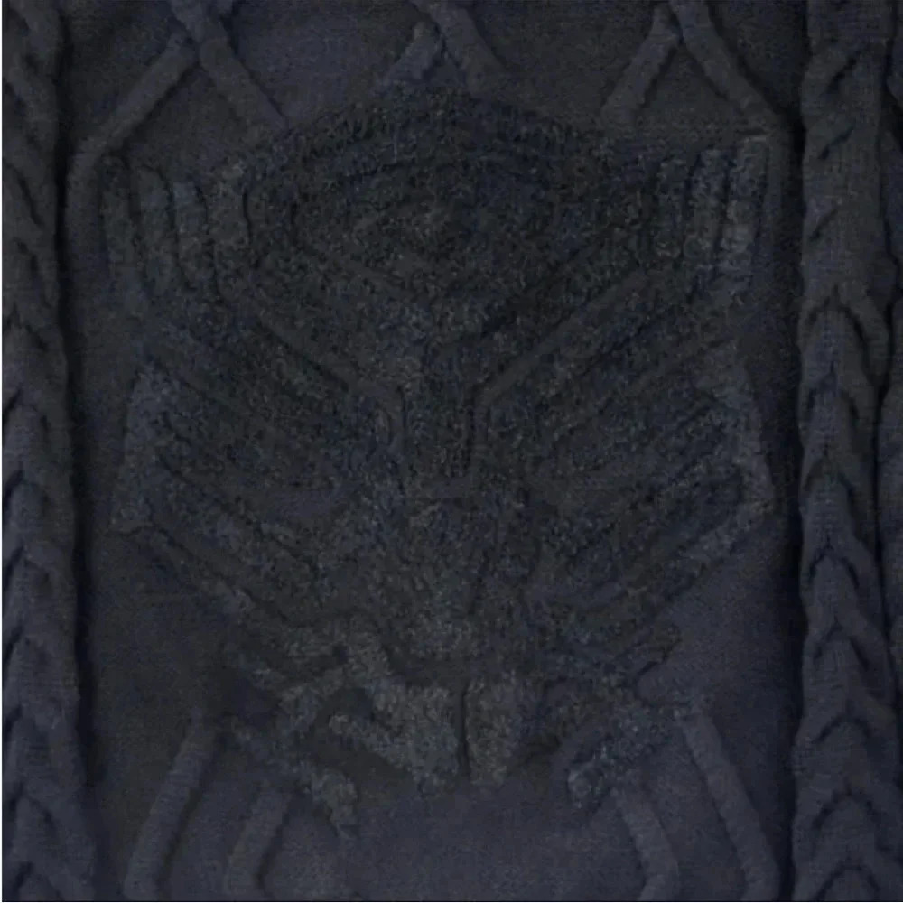 Disney Parks x Marvel Avengers Black Panther Cable Knit Sweater | Size S - Picture 3 of 9